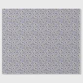 Weiße Wildblumen auf Lavendel Geschenkpapier (Flach)