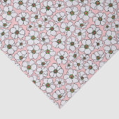 Weiße Wildblumen auf Rosa Seidenpapier (Detail)
