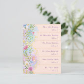 Weiße Wildblumen Blumenzehen Platzkarten (Stehend Vorderseite)