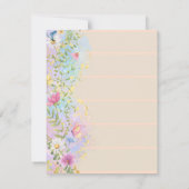 Weiße Wildblumen Blumenzehen Platzkarten (Rückseite)