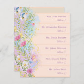 Weiße Wildblumen Blumenzehen Platzkarten (Vorne/Hinten)