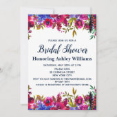 Weiße Wildblumen Brautparty Botanischer Boho Einladung (Vorderseite)