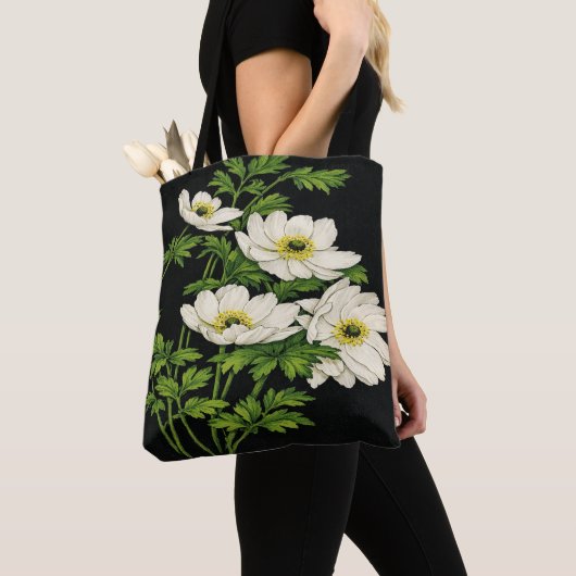Weiße Wildblumen Floral Tasche (Von Nahem)