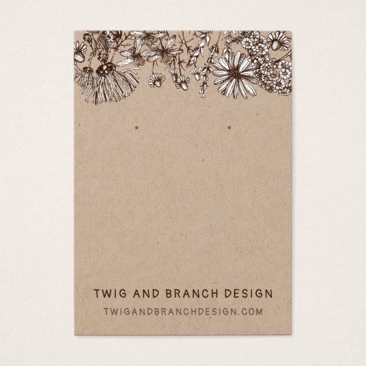 Weiße Wildblumen mit Grafikkarte (Vorderseite)