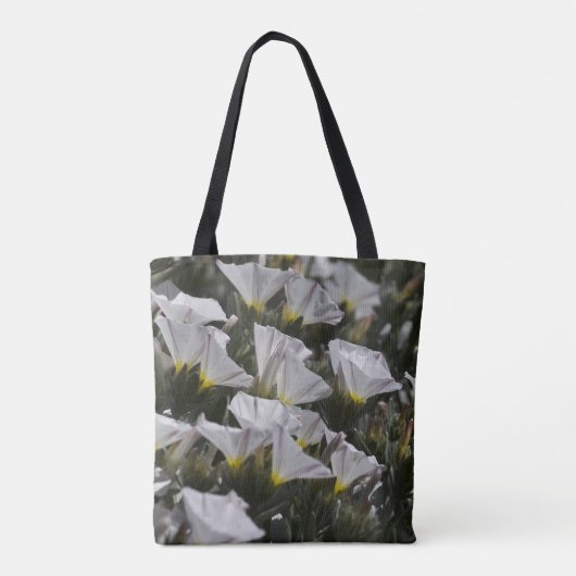 Weiße Wildblumen Tasche (Rückseite)