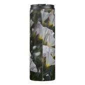 Weiße Wildblumen Thermosbecher (Rückseite)