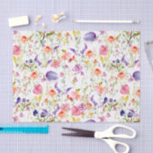 Weiße Wildblumen| Wasserfarbe Seidenpapier (Handwerk)