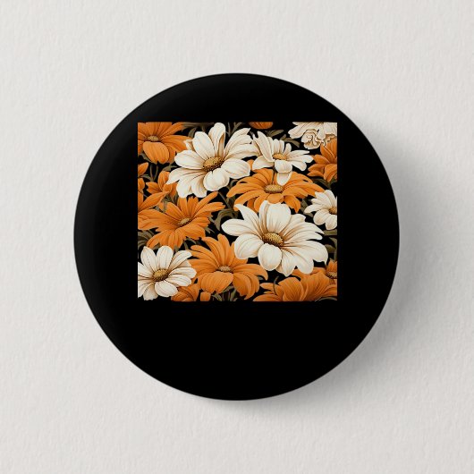 Weiße Wildblumen - Weitsichtigkeit Button (Vorderseite)