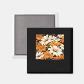 Weiße Wildblumen - Weitsichtigkeit Magnet (Vorderseite/Rückseite)