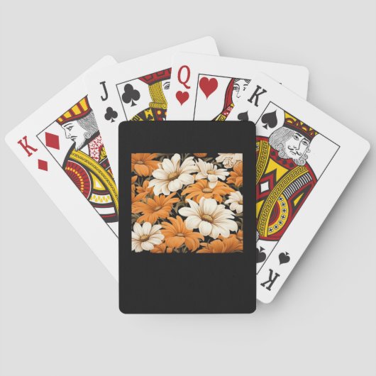 Weiße Wildblumen - Weitsichtigkeit Spielkarten (Rückseite)