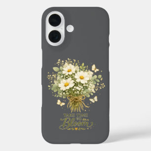 Weiße Wildblumenbouquet iPhone 16 Hülle