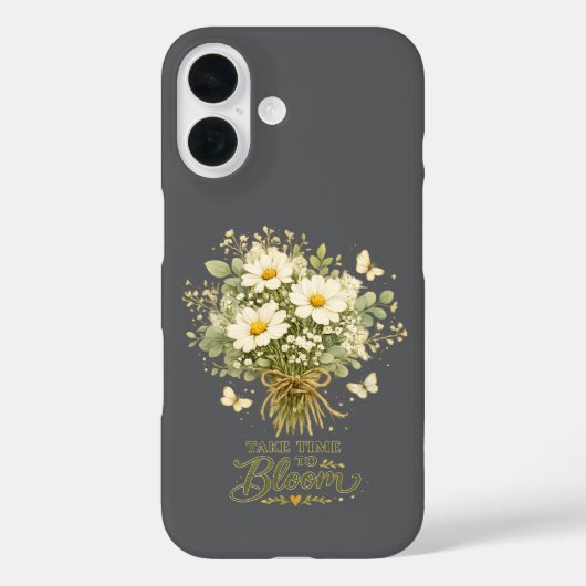 Weiße Wildblumenbouquet Case-Mate iPhone Hülle (Rückseite)