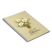 Weiße Wildblumenbouquet Notizblock (Rechte Seite)