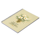 Weiße Wildblumenbouquet Notizblock (Linke Seite)