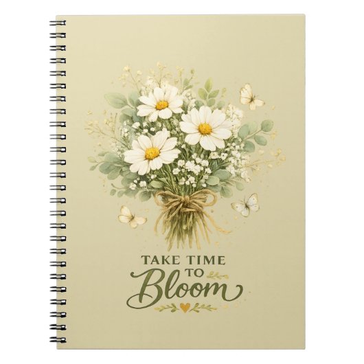 Weiße Wildblumenbouquet Notizblock (Vorderseite)