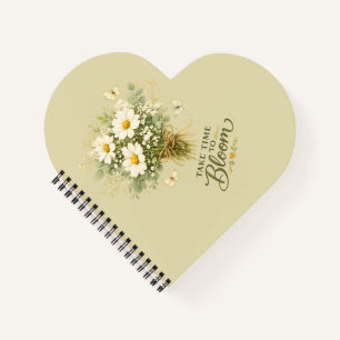 Weiße Wildblumenbouquet Notizblock