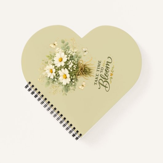 Weiße Wildblumenbouquet Notizblock (Vorderseite)