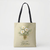 Weiße Wildblumenbouquet Tasche (Vorderseite)