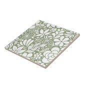 Weiße, wilde Blume & Blätter Garten HD Fliese (Seite)