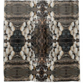 Weiße Wildpilze Abstraktes Naturmuster Duschvorhang (Vorderseite)