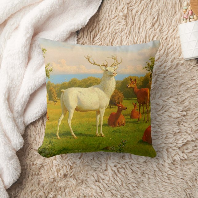 Weiße Wildtiere Kissen (Decke)