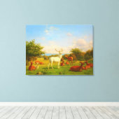 Weiße Wildtiere Leinwanddruck (Insitu (Holzboden))