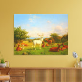 Weiße Wildtiere Leinwanddruck (Insitu (Wohnzimmer))