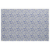 Weiße Windblumen auf Blau Stoff (Fat Quarter (45,7 x 55,9 cm))