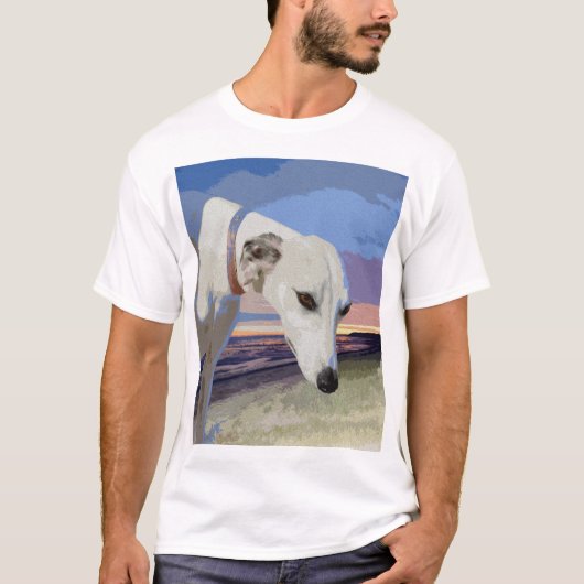 Weiße Windhundölfarbe, Hemd T-Shirt (Vorderseite)