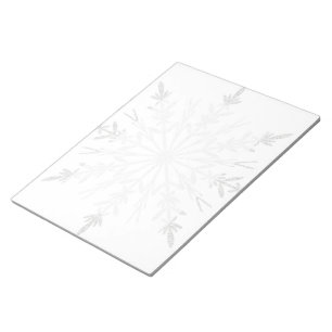 Weiße Winterschneeflocke Notizblock