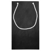 Weiße Wirbel auf Chalkboard-Hochzeit Kleine Geschenktüte (Rückseite)