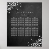 Weiße Wirbel auf Kopfbrett-Hochzeitstabelle Poster (Vorne)