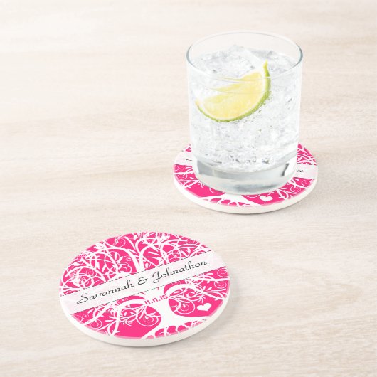 Weiße, wirbelfarbige Baum zur Auswahl Getränkeuntersetzer (Seite)