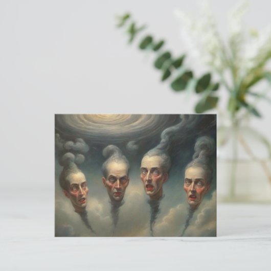 Weiße wirbelköpfe Postkarte (Stehend Vorderseite)