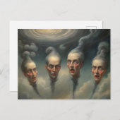 Weiße wirbelköpfe Postkarte (Vorne/Hinten)