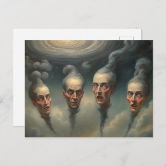 Weiße wirbelköpfe Postkarte (Vorne/Hinten)