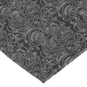 Weiße, Wirble Abstrakte Linien auf schwarzem Table Tischdecke (Schrägansicht)