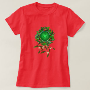 Weiße Wolfspfoten-Silhouette T-Shirt