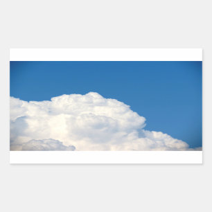 Weiße Wolke 9 Rechteckiger Aufkleber