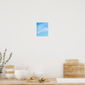 Weiße Wolke auf blauem Himmelshintergrund Poster (Küche)