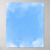 Weiße Wolke auf blauem Himmelshintergrund Poster (Vorne)