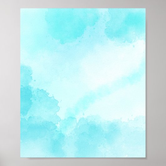 Weiße Wolke auf blauem Himmelshintergrund Poster (Vorne)