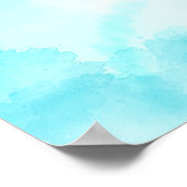Weiße Wolke auf blauem Himmelshintergrund Poster (Ecke)