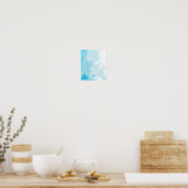 Weiße Wolke auf blauem Himmelshintergrund Poster (Küche)