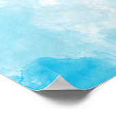 Weiße Wolke auf blauem Himmelshintergrund Poster (Ecke)