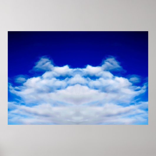 Weiße Wolke gegen blaues Himmelsposter Poster (Vorne)