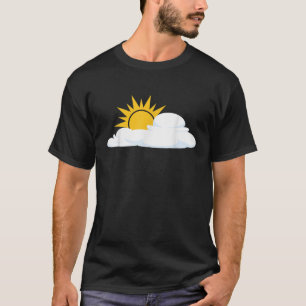Weiße Wolke mit Sonnenschein Männer Frauen Kinder T-Shirt