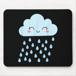 Weiße Wolke Regentropfen Kostüm Weihnachten Hallow Mousepad
