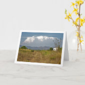 Weiße Wolke über dem Berg Karte (Gelbe Blume)