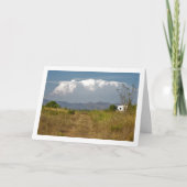 Weiße Wolke über dem Berg Karte (Vorderseite)